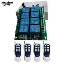 Controle remoto universal sem fio, receptor e controle remoto para relé rf sem fio e transmissor inteligente 315/433 mhz dc 12v 24v 8ch Controle remoto universal sem fio, receptor e controle remoto para relé rf sem fio e transmissor inteligente 315/433 mhz dc 12v 24v 8ch
