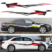 2PCS 250cm Auto Car Side Body Sticker Racing Long Stripe ​Car Sticker Vinyl Decals Graphic 2024 - buy cheap