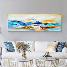 Modern Abstract Landscape Oil Painting on Canvas Poster Print Wall Art Colorful Mountain Pictures for Living Room Decor No Frame 2024 - buy cheap