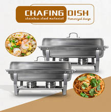 Stainless Steel Buffet Food Warmer Chafing Dish Buffet Catering Food container Western Restaurant Storage Trays Kitchen Tools 9L 2024 - buy cheap