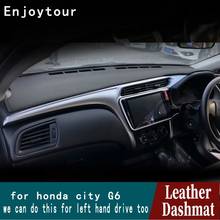 For Hond city 2014 2015 2016 2017 2018 2019 2020 Leather Dashmat Dashboard Cover Pad Dash Mat Carpet Car Styling Accessories RHD 2024 - buy cheap