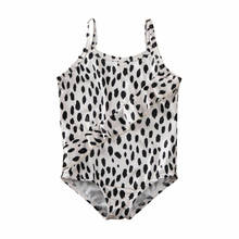 Bañador de una pieza para niños pequeños, traje de baño de leopardo, Bikini Monkini, ropa de playa de 1 a 6 años 2024 - compra barato