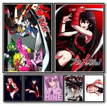 Anime akame ga kill 44 designs! Poster de papel branco, arte de pintura, adesivo de parede engraçado para casa de café, bar 2024 - compre barato