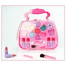 Conjunto de maquiagem infantil, caixa de maquiagem para crianças adolescentes meninas adolescentes glitter sombra batom kit de cosméticos presente seguro não tóxico 2024 - compre barato