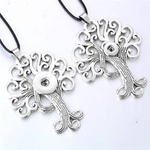 Snap Jewelry Metal Tree of life Snap Necklace For Women Snap Button Pendants Necklace Fit 12MM 18MM Snaps Female Gift 2024 - buy cheap