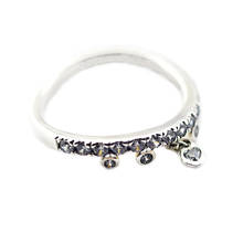Lustre gotículas anel claro cz 925 prata esterlina jóias anéis para a mulher diy jóias fazendo anel de noivado 2024 - compre barato