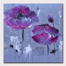 Arthyx Large Size Hand Painted Flowers Oil Painting On Canvas Modern Abstract Art Wall Pictures For Living Room Hotel Decoration 2024 - buy cheap