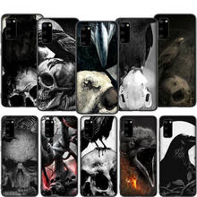 Funda T42 Crow Skull Cuervo Moonlight para Samsung A01, A10, A11, A20, A20E, A21, A30, A40, A41, A50, A51, A60, A70, A71, A81, A91, M10, M20, M30 2024 - compra barato