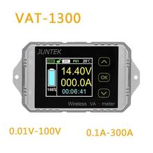 Vat-1300 dc 0.01-100v 0.01-300a sem fio bidirecional tensão atual vat1300 medidor amperímetro voltímetro capacidade coulomb contador 2024 - compre barato