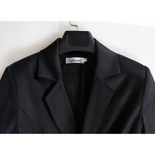 2020 Classic New Fashion Blazer Runway Designer Black Elegant High Quality Autumn Winter Suit Jacket Pleated Dress Belt 2024 - buy cheap