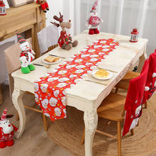 Camino de mesa navideño de tela, mantel decorativo de escritorio, adornos para Festival, 7 tipos, 34cm x 180cm 2024 - compra barato