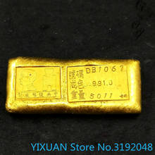 Barra de oro antiguo para pastel, lingote de oro de cobre puro, adorno de barra de oro sólido antiguo, lingote de oro 2024 - compra barato