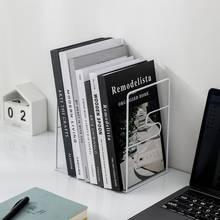 1 Pair White/Black Iron Bookends Book Stand Support Desktop Office Magazine Organizer Non Slip Book Rack Shelf Holder Decorative 2024 - buy cheap