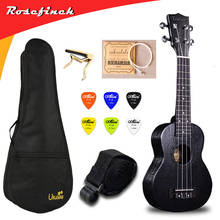 23 Inch Black Ukulele Concert Soprano Mini Guitar with Bag Capo String Strap Picks 2019 New Gift Hawaii Guitar UK2335A 2024 - buy cheap