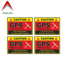 Aliauto 4 X Предупреждение автомобиля Стикеры осторожно GPS отслеживания Системы защищенный наклейка аксессуары ПВХ для Nissan Suzuki Peugeot Vw,7 см * 4 см 2024 - купить недорого