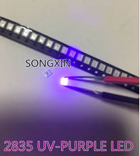 100PCS Diodes 2835 3528 SMD UV LED Purple Lamp Bead 395 - 410nm Ultraviolet Light-emitting Diodes Ultra Violet SMT LED Bead Lamp 2024 - buy cheap