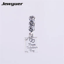 Colección de San Valentín, colgante de amor, compatible con pulsera de marca europea, fabricación de joyería de plata de ley 925, venta al por mayor, DA061 2024 - compra barato