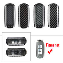 Funda de fibra de carbono para llave de coche Mazda, carcasa de repuesto para mando a distancia, 2, 3, 5, 6, CX-3, CX-5, CX-9 2024 - compra barato