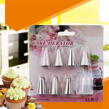 8pcs/set Russian Tulip Icing Piping Nozzles Stainless Steel Flower Cream Pastry Tips Nozzles Bag Cupcake Cake Decorating Tools 2024 - buy cheap