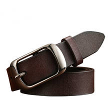 Cinturón de cuero salvaje para mujer, correa de cintura pura, hebilla superior, Retro, informal, nuevo diseño de moda 2024 - compra barato
