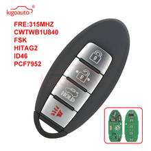 KIGOAUTO CWTWB1U840 smart car key 4 button 315MHZ FSK HITAG-2 ID46 PCF7952 for Nissan Versa 2013 2014 2015 2016 2017 2024 - buy cheap