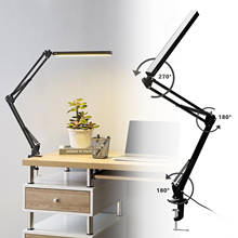 LED Light Metal Desk Lamp with Clip Long Arm Scalable Three Colors Foldable Reading Lamp Living Room Computers Multipurpose Lamp 2024 - buy cheap