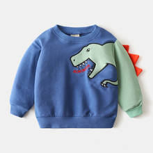 Spring Children's Hoodies Sweatshirts Kids Dinosaur T-shirt Cotton Pullover Tops for Baby Boys Autumn Casual Clothes 1-6 Years 2024 - buy cheap