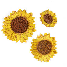 Beautiful Sun Flower Sunflower Iron On Patch Full Embroidered Clothes Patch For Clothing Garment Apparel Accessories 2024 - buy cheap