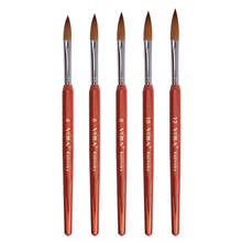 1 piece 30% Kolinsky Acrylic Nail Brush Kit DIY Drawing Pen Red Wood Handle Nails Art Brushes for Gel Polish Painting Carving 2024 - buy cheap