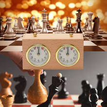 Temporizador de ajedrez, reloj de ajedrez analógico de madera, temporizador mecánico, cuenta hacia arriba hacia abajo para competición 2024 - compra barato
