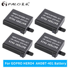 Baterías de repuesto para GoPro go pro, GoPro, Hero 4, Hero4, edición plata negra, 1600mAh, AHDBT-401, AHDBT 401, 402, lote de 4 unidades 2024 - compra barato