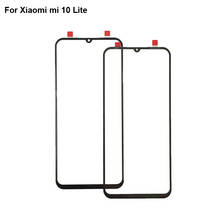 Para xiaomi mi 10 lite frente lcd lente de vidro touchscreen para xiaomi mi 10 lite painel toque tela exterior vidro sem flex 2024 - compre barato