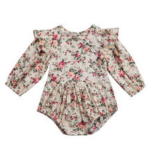 Новинка 2020 года, Imcute Одежда для маленьких девочек Комбинезон с цветочным рисунком и рукавами-крылышками, комбинезон для новорожденных от 0 до 18 месяцев, пляжный костюм 2024 - купить недорого