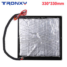 Tronxy 24V 3D Printer Upgrade Hotbed MK3 Heating Platform Aluminum Plate 330*330*3mm with Wire and Insulated Cotton for X5SA 2024 - compra barato