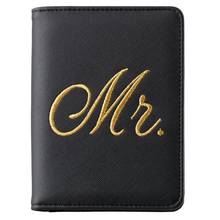 Trassory Lovers Gift Travel Wedding Couple Mr Mrs Embroidery Rfid Passport Holder Case Cover 2024 - buy cheap