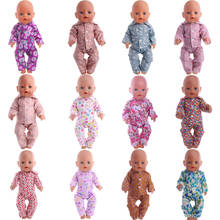 12 видов стилей кукольная Пижама популярная домашняя одежда для 18 дюймовых американских кукол и 43 см предметов для новорожденных, аксессуары для кукол, Одежда для кукол 2024 - купить недорого