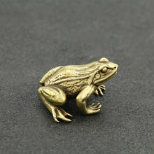 Creative Brass Frog Figurines Small Ornaments Solid Brass Animal Tea Pet Paperweight Statue Desk Decorations Home Decor for Room 2024 - buy cheap