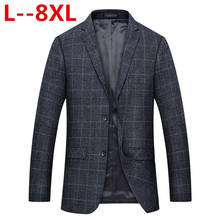 8XL 7XL 6XL 5XL NEW Mens Fashion Brand Blazer British's Style casual Slim Fit suit jacket male Blazers men coat Terno Masculino 2024 - buy cheap
