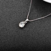 Silver Color Crystal Water Drop Pendant Necklace For Women Cute Small Necklaces Wedding Jewelry 2024 - buy cheap