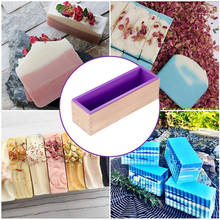 Handmade Form Soap Making Tool Wooden Box Cake Decorating Tools DIY 1200ml Silicone Soap Mould Rectangular Toast Loaf Mold Home 2024 - buy cheap