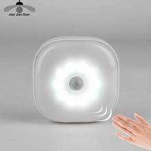 Miniluminária noturna com sensor de movimento, lâmpada quadrada led para o quarto do bebê, guarda-roupa, decoração de parede do quarto infantil
