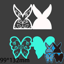 99*132mm BUNNY&BUTTERFLY CARD New Decoration Metal Cutting Dies Scrapbooking Album Paper Card Craft Embossing DIY Template 2024 - buy cheap