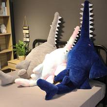 140cm Creative Sawtooth Shark Plush Toy Soft Stuffed Cartoon Long Mouth Fish Doll Bed Sleep Pillow Sofa Cushion Birthday Gifts 2024 - buy cheap