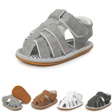Sapatos de verão para bebês, calçados lisos brancos antiderrapantes para meninos de 0 a 18 meses para recém-nascidos 2024 - compre barato