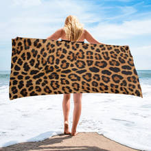 Leopard Print Bath Towel Microfiber Beach Towel Bathroom Supplies Bath Towels for Adults 2024 - buy cheap