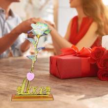 Новый Романтический Галактический цветок розы с любовью подставка подарок для друзей день рождения День Святого Валентина Свадьба годовщина 2024 - купить недорого