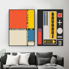 Плакаты и принты Bauhaus, винтажный выставочный плакат, настенные художественные картины, красочная Картина на холсте, ретро для комнаты, домашний декор 2024 - купить недорого