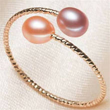 Wholesale 100pcs/lot Real Freshwater Pearl Ring Adjustable Finger Ring Free Size Ring Jewelry Nice Gift 2024 - buy cheap