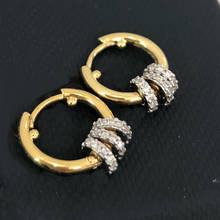 GODKI Chic Crossover Hoop Earring For Women Wedding Cubic Zircon DUBAI Bridal Round Circle Hoop Earrings 2020 2024 - buy cheap