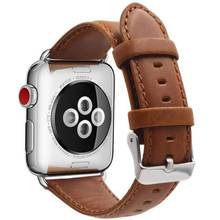Leather loop watchband strap for iWatch 4 3 2 1 Sports Buckle For Apple Watch Band 42MM 38MM 40mm 44mm series 5 2024 - buy cheap